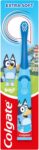 Colgate Kids Bluey Battery Toothbrush, Kids Toothbrush, Small Vibrating Head for Easy Access, Extra Soft Bristles for Gentle Cleaning, Easy On/Off Buttons, Slim Handle, AA Battery Included