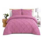 Concept Home Pintuck King Duvet Cover Set with 2 Pillowcases