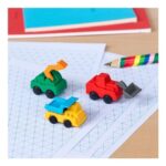 Construction Vehicle Erasers – Set of 3