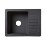 Cooke & Lewis Burnell Black Granite Composite Sink – 440 X 580mm
