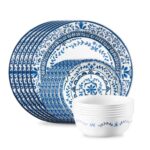 Corelle 6-Piece Chip Resistant Dinnerware Set, Glass, Portofino – Amazon US