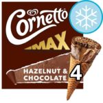 Cornetto Ice Cream Cones Max Hazelnut & Chocolate 4 x 90ml – Clubcard Price