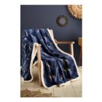 Cosmic Star Star & Moon Print Fleece Throw