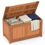Costway 3-in-1 Patio Storage 190L Bench Stool with Flip Top for Cushions