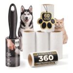 Cozy Paw Lint Roller Kit: 6-Pack, Reusable Handle, 360 Sheets