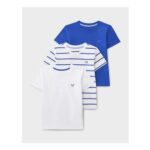 Crew Clothing Boys 3 Pack Classic Tees – Blue