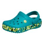 Crocband Glow Confetti Clog for Kids, Turbo Teal/Multi, UK 5