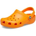 Crocs Unisex Kids Classic Clog T Clog, Orange Zing, 6 UK Child (Prime Exclusive)
