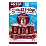 Cup Of Costa Coffee £1 Every Friday In October At Participating Co-Op Stores