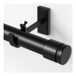Curtain Pole 71-122cm, 31mm Diameter, Black