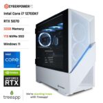 CyberPowerPC Luxe Gaming PC – Liquid Cooling i7 12700KF RTX 5070 32GB DDR5 1TB NVMe SSD Windows 11 Gaming PC at CyberPowerPC UK FBA