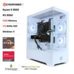 CyberPowerPC Wyvern Radeon RX9060 Gaming PC – AMD Ryzen 5 5500 £679 / 8700F £829 ( 16GB / 1TB ) CyberPowerPC UK/FBA