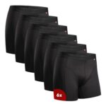 DANISH ENDURANCE Mens Boxers Anti-Chafe Long/Regular 6 Pack Black XL