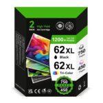 DEAL STACK – IKONK 62XL Ink Set BK/CMY for HP 62 Twin Pack