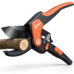 DECERK Ratchet Anvil Secateurs, 19 mm Cut, 166g Lightweight, Dual-Mode