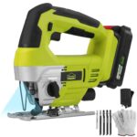 DEWINNER 20V Cordless Jig Saw 0-4 Orbital Sets, 2000mAh Battery, 45Bevel,LED Light, 5 Blades SB NIXING LTD/FBA