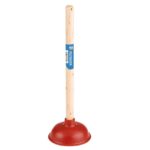 DID 50cm Rubber Plunger with Wooden Handle, Strong Suction Cup for Unblocking Sinks and Toilets