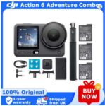 DJI Osmo Action 6 Adventure Combo 8K Action Camera, 1/1.1 Sensor, 3 Batteries 1.5m Extension Rod – UK Drone Gear Store
