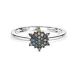 DJoy Multi Colour Diamond Cluster Ring – Size M