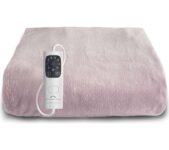 DREAMLAND Snuggle Up Velvet Heated Throw – Pink or Black, 160 x 120cm – With Code – Free C&C