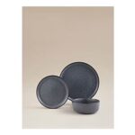 Dark Grey Concrete Dinner Set 12 Piece