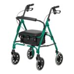 Days Rollator Walker with Seat Lightweight, Adjustable Folding Frame Green