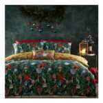 Deck the Halls Duvet Cover Set Pine Green Super King