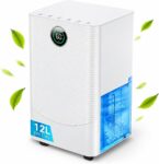 Dehumidifiers for Home, Compressor Dehumidifier with Laundry Dry, Ultra-quiet, Energy-efficient, Digital Humidity Display, Continuous Drainage and 24 Hour Timer, Ideal for Bedroom Damp, Laundry Drying