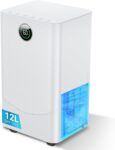 Dehumidifiers for Home with Laundry Mode, Compressor Dehumidifier with Laundry Dry, Ultra-Quiet, Energy-efficient, Digital Humidity Display, Continuous Drainage and 24H Timer, Ideal for Bedroom Damp