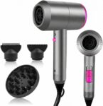 Dekuri Hair Dryer Professional Ionic Hairdryer with 2 Speed 3 Heat Setting, Cool Shot Button, 1 Diffuser & 2 Concentrator, Hairdryers for Women & Man