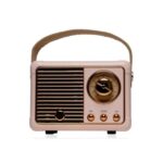 Denver BTP-203RO Mini Portable Retro Style Wireless Bluetooth Speaker (3W Power) – Pink