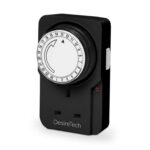 Desiretech Plug-in Timer Switch, 24 Hour Segment Timer – Black 3120W max load, 15-min segments
