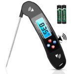 Digital Talking Thermometer for The Blind, Waterproof Instant Read Food Thermometer with Talking Function & Backlight, Meat Thermometer