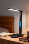 Dimmable LED Desk Lamp with Wireless Charger,Time ,Date and Temperature Sold & Delivered by Living and Home