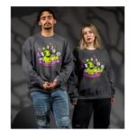 Disney the Nightmare before Christmas Oogie Boogie Vintage Wash Charcoal Sweater