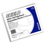 Disposable Embossed Polythene Gloves – Box of 100 – Medium