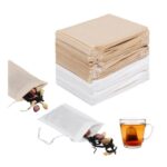 Disposable Tea Filter Bags with Drawstring, 6×8 Cm, 200 Pcs