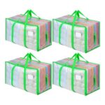 Dntorx 4-Pack 105L Moving Clothes Storage Bags, Green