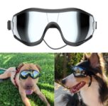 Dog Sunglasses Goggles Protection, Wind and Dust, Fog Protection, Pet Glasses Eye Wear with Adjustable Strap for Medium or Large Dog