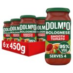 Dolmio Bolognese Smooth Tomato Pasta Sauce Jar, Bulk Multipack 6 x 450g (£7.85 / £7.41 max S&S)