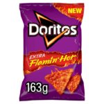 Doritos Extra Flamin Hot Sharing Bag Crisps 163g – Discount at Checkout (£1.10 / £0.97 max S&S)