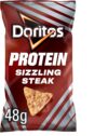 Doritos Protein Tortilla Chips Sizzling Steak Flavour Crisps 48g