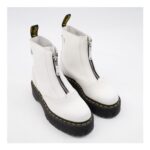 Dr Martens Jetta White Leather Ankle Boots