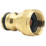 Draper 36197 Brass Garden Hose Tap Connector, 1/2, Gold
