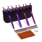 Dream Reach 7-Inch Dog Grooming Scissors, 6-in-1 Pet Shears Purple