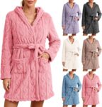 Dressing Gown Womens Towel Robe Women Warm and Cosy Bathrobes Fluffy Short