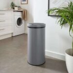Dunelm 30L Press Top Round Bin, Grey (£18.90 with first app order) – Free C&C