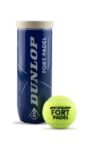 Dunlop Fort Padel – FIP-approved padel balls for tournament games (1×3 can), Yellow