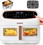 Duronic Air Fryer with XL Drawer AF14 WG, Family Sized Multi Cooker with Visual Window, 1x10L Large Drawer for Roast Potatoes, Chips, Chicken, Pastries, Cakes & Bakes