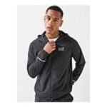 EA7 Emporio Armani Ventus7 Full Zip Tech Hoodie – Black